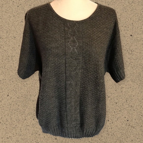 Vintage Sweaters Vintage Haband Short Sleeve Gray Sweater
